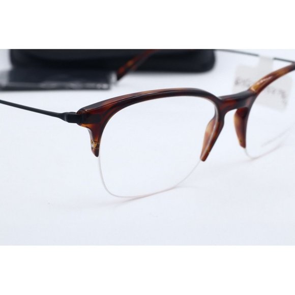 Giorgio Armani AR 7210 5686 Havana Half Rim Rectangle Eyeglasses Clear Lens 53mm - Picture 3 of 7